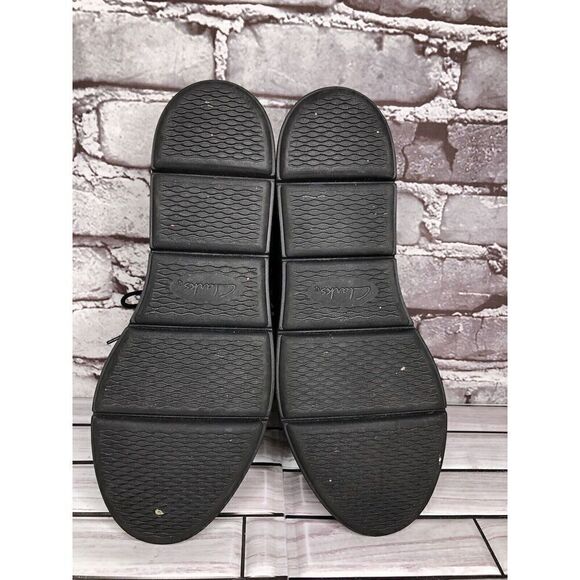 Clarks Unstructured Black Patent Leather Platform Lace Shoes Women Sz 8M US/39EU - Picture 14 of 16